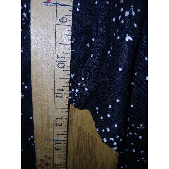 Croft & Barrow The Classic Tee Shirt Womens Plus Size 2X Black With White Spots - Picture 7 of 10